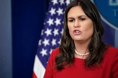 Thư ký báo chí Nhà Trắng Sarah Sanders. (Ảnh: AFP/TTXVN)