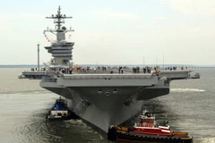Tàu sân bay USS Carl Vinson. (Ảnh: AFP/TTXVN)