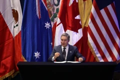 Bộ trưởng Thương mại Quốc tế Canada Francois-Philippe Champagne tại lễ ký Hiệp định Đối tác toàn diện và tiến bộ xuyên Thái Bình Dương (CPTPP) ở Santiago của Chile ngày 8/3 vừa qua. (Ảnh: AFP/TTXVN)
