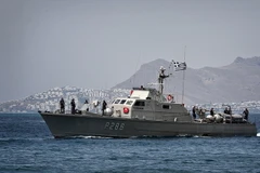 Một tàu của lực lượng bảo vệ bờ biển Hy Lạp. (Nguồn: AFP)