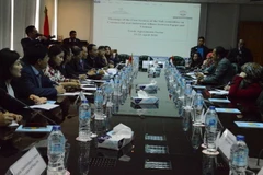 Các đại biểu tham gia thảo luận tại kỳ họp thứ nhất Tiểu ban Thương mại và Công nghiệp Việt Nam-Ai Cập. (Ảnh: Nguyễn Trường/Vietnam+)