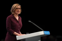 Bộ trưởng Nội vụ Anh Amber Rudd. (Ảnh: AFP/TTXVN)