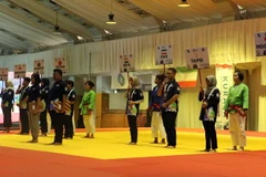 Đoàn Kurash các nước tham gia thi đấu. (Ảnh: Trần Chiến/Vietnam+)