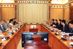 Quang cảnh buổi tiếp. (Ảnh: Xuân Khu/TTXVN)