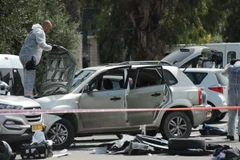 Hiện trường vụ lao xe. (Nguồn: haaretz)