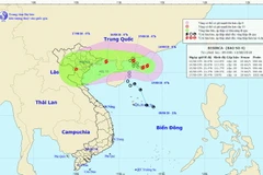 Chùm ảnh đường đi và vị trí cơn bão. (Nguồn: nchmf.gov)
