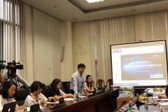 Quang cảnh buổi họp báo. (Ảnh: Uyên Hương/BNEWS/TTXVN)