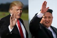 Tổng thống Mỹ Donald Trump và nhà lãnh đạo Triều Tiên Kim Jong-un. (Ảnh: AFP/TTXVN)