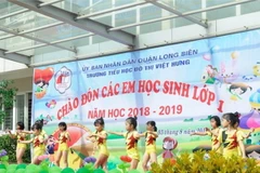 Một tiết mục văn nghệ chào đón các em học sinh lớp Một năm học 2018 -2019 của Trường Tiểu học đô thị Việt Hưng. (Nguồn: thdothiviethung.longbien.edu)