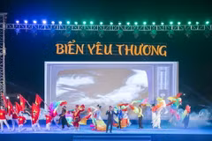 Đêm gala hưởng ứng Tuần lễ Biển và Hải đảo Việt Nam và Ngày Đại dương Thế giới năm 2018. (Ảnh: Nguyễn Hoàng/TTXVN)