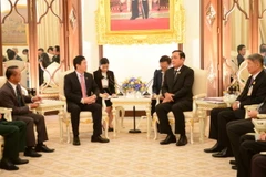Thủ tướng Thái Lan Prayut Chan-o-cha tiếp Đại sứ Nguyễn Hải Bằng. (Ảnh: Sơn Nam/Vietnam+)