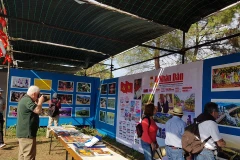 Gian trưng bày của báo Nhân dân tại Hội báo Avante 2018. (Ảnh: Linh Hương/Vietnam+)