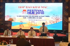 Quang cảnh họp báo. (Ảnh: Quốc Việt/TTXVN)