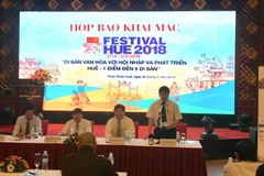 Quang cảnh họp báo. (Ảnh: Quốc Việt/TTXVN)