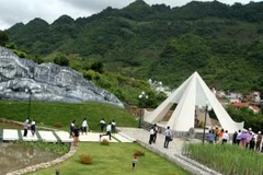 Một góc Khu di tích Địa điểm lưu niệm Trung đoàn 52 Tây Tiến. (Ảnh: Báo Tin Tức/TTXVN)