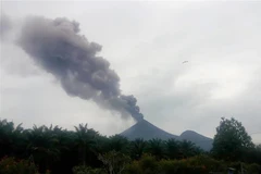 Núi lửa Ulawun tại tỉnh Tây New Britain, Papua New Guinea phun tro bụi ngày 27/6. (Ảnh: AFP/TTXVN)