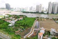 Một góc Khu đô thị mới Thủ Thiêm. (Ảnh: Quang Nhựt/TTXVN)