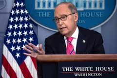 Cố vấn kinh tế Nhà Trắng Larry Kudlow trong cuộc họp báo tại Nhà Trắng. (Nguồn: AFP/TTXVN)