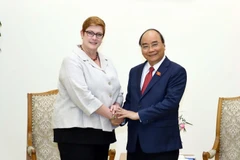 Thủ tướng Nguyễn Xuân Phúc tiếp Bộ trưởng Ngoại giao Australia Marise Payne. (Ảnh: Thống Nhất/TTXVN)