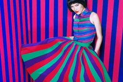 Cá tính Hè nhiệt đới với họa tiết kẻ sọc của người mẫu Tuyết Lan