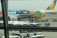 Đội tuyển Nhật Bản đến Brazil bằng máy bay Pokemon