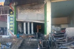 Hiện trường vụ cháy. (Ảnh: TTXVN phát)