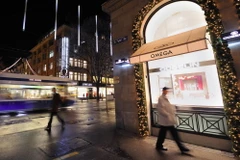 Trên một đường phố ở Zurich, Thụy Sĩ. (Nguồn: AFP/TTXVN)