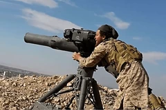 Tên lửa TOW được sử dụng trên chiến trường Syria. (Ảnh chỉ mang tính minh họa: voiceofpeopletoday.com)