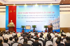 Toàn cảnh Hội nghị Ngoại giao lần thứ 29 năm 2016. (Ảnh: Doãn Tấn/TTXVN)