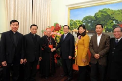 Tổng giám mục Tổng Giáo phận Hà Nội chúc Tết Thành ủy Hà Nội​