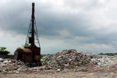 Lò đốt rác của xã Vũ Hội không còn hoạt động. (Ảnh: Thế Duyệt/TTXVN)