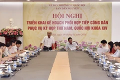 Phó Trưởng ban Dân nguyện của Quốc hội Đỗ Văn Đương phát biểu tại hội nghị. (Ảnh: Lâm Khánh/TTXVN)