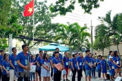 Thanh niên kiều bào từ 10 quốc gia trên thế giới tham dự Trại Hè tại Thành phố Hồ Chí Minh. (Ảnh: Thế Anh/TTXVN)