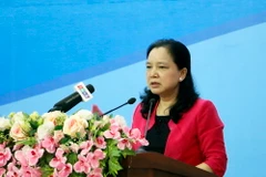 Thứ trưởng Bộ Nội vụ, Phó Chủ tịch thường trực Hội đồng Thi đua-Khen thưởng Trung ương Trần Thị Hà. (Ảnh: Phạm Minh Tuấn/TTXVN)