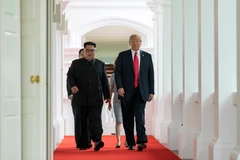 Tổng thống Mỹ Donald Trump và nhà lãnh đạo Triều Tiên Kim Jong-un. (Nguồn: Twitter)