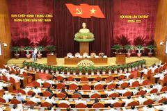 Toàn cảnh phiên thảo luận Đề án cải cách chính sách tiền lương, chiều 9/5. (Ảnh: Trí Dũng/TTXVN)