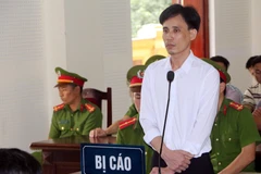 Hoàng Đức Bình tại phiên xét xử. (Ảnh: Bích Huệ/TTXVN)