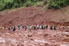 Sạt lở đất ở Lai Châu. (Nguồn: TTXVN)