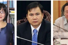 Thứ trưởng Bộ Tư pháp Đặng Hoàng Oanh, Thứ trưởng Bộ Khoa học và Công nghệ Bùi Thế Duy, Thứ trưởng Bộ Tài nguyên và Môi trường Lê Công Thành. (Nguồn: Baochinhphu.vn)