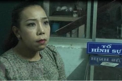 Phạm Lê Hoàng Uyển tại cơ quan điều tra. (Nguồn: TTXVN)