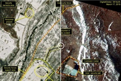 Bãi thử hạt nhân Punggye-ri. (Nguồn: 38 North/TTXVN)