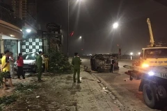 Hiện trường một vụ tai nạn giao thông. (Nguồn: TTXVN)