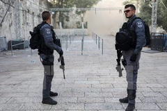 Cảnh sát Israel gác tại Thành cổ Jerusalem. (Nguồn: EPA/TTXVN)
