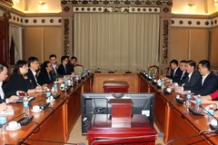 Quang cảnh buổi tiếp. (Ảnh: Xuân Khu/TTXVN)