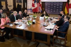 Toàn cảnh cuộc họp của các Ngoại trưởng G7 tại Toronto, Canada ngày 22/4. (Nguồn: AFP/TTXVN)