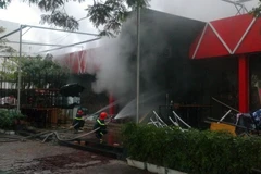 Hiện trường vu cháy. (Ảnh: Hoàng Ngọc/TTXVN)