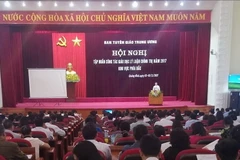 Một hội nghị tập huấn công tác lý luận chính trị năm 2017. (Ảnh minh họa. Nguồn: TTXVN)