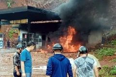 Hiện trường vụ cháy. (Nguồn: Báo Điện Biên)