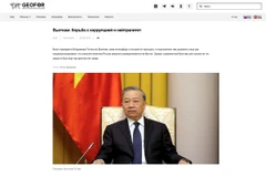 Bài viết đăng tải trên Tạp chí Khoa học của Trung tâm Dự báo địa chính trị. (Ảnh: TTXVN phát)