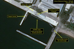 Hình ảnh vệ tinh xưởng đóng tàu Nam Sinpo của Triều Tiên. (Nguồn: 38north.org)